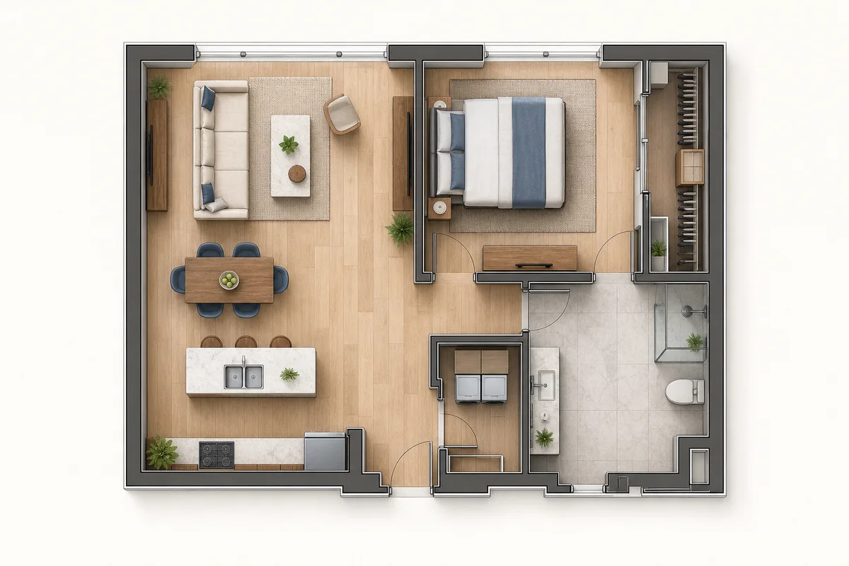 Standard Room Sizes for Floor Plans: Living, Bedroom and Kitchen